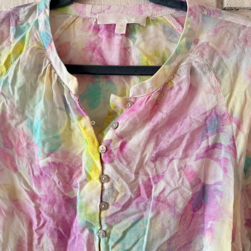 Adyson Parker Watercolor Blouse - Picture 3 of 5